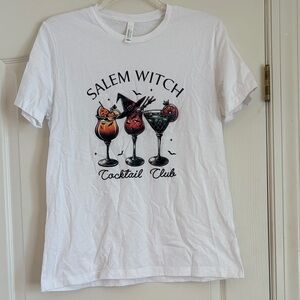 Bella Canvas White Salem Witch Graphic Tee